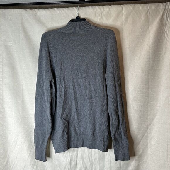 APT. 9 gray long sleeve full zip knit sweater with ribbed accents Medium - Picture 7 of 7